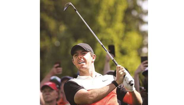 Rory McIlroy of Northern Ireland plays a shot during the third round of the RBC Canadian Open at Hamilton Golf and Country Club in Hamilton, Canada.