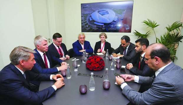 Hassan al-Thawadi and Fahad bin Mohamed al-Attiyah held a number of bilateral meetings on the sidelines of the forum.