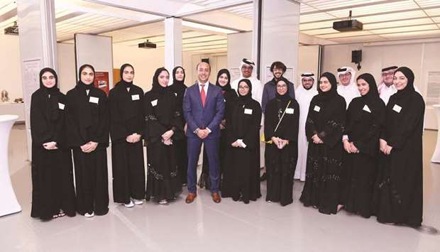 Dr Rachid Bendriss with WCM-Qu2019s foundation students.