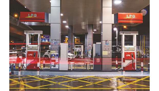 Gas pumps stand at a China Petroleum and Chemical Corp (Sinopec) gas station in Hong Kong. China is mobilising its vast state-run energy industry to prepare for an economic tussle with the US that could escalate further and might last for years.
