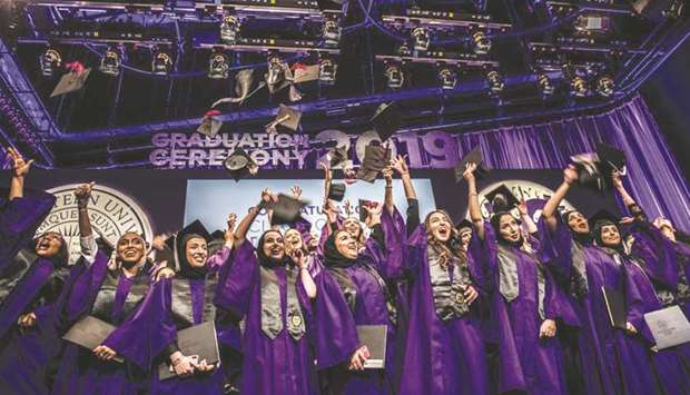 A total of 15 NU-Q graduates received Latin honours.