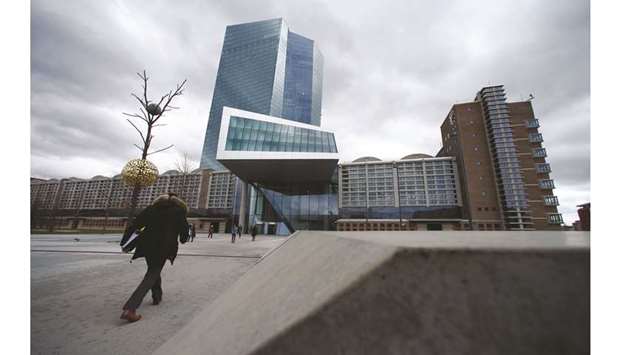 The headquarters of the European Central Bank in Frankfurt. If Jens Weidmann really wants to be president of the ECB, heu2019ll probably have to settle the question of whether he accepts Mario Draghiu2019s defining legacy.