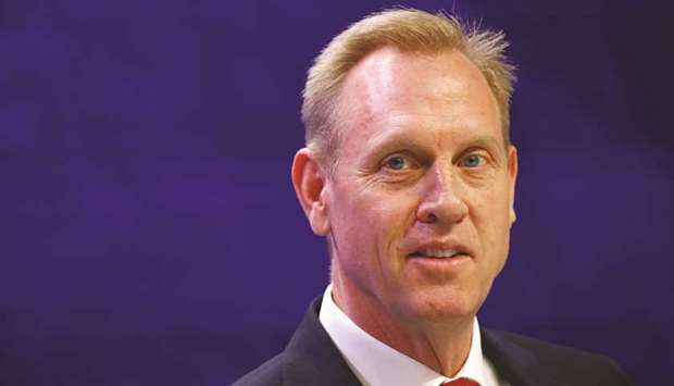 Acting US Defence Secretary Patrick Shanahan looks on during the IISS Shangri-La Dialogue in Singapore yesterday.