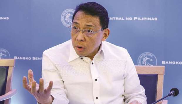 Diwa Guinigundo, deputy governor of Bangko Sentral ng Pilipinas, gestures while speaking during a news conference in Manila. Guinigundo said trade deficits were to be expected as the government continues to spend more on infrastructure meant to support growth and strengthen the economyu2019s buffers against global economic uncertainties.