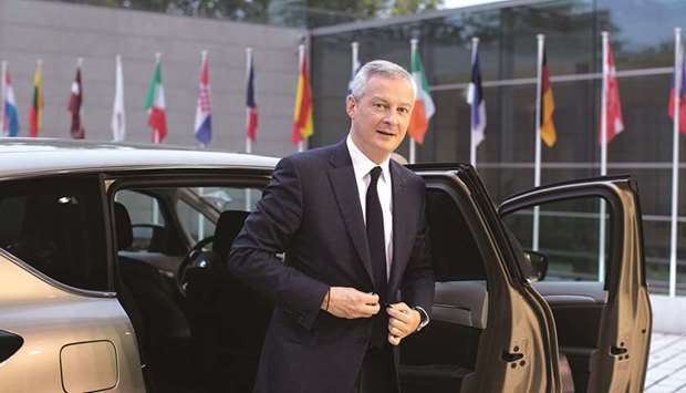French Finance Minister Bruno Le Maire arrives for a meeting of European finance ministers in Luxembourg (file). u201cWe did tonight what we had set out to do; weu2019ve created a genuine eurozone budget,u201d Le Maire said after more than 12 hours of talks yesterday.