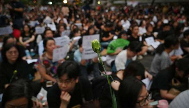 Protesters attend the 'Hong Kong Mothers Anti-Extradition Rally', in protest against actions of the city's police force in recent demonstrations against a proposed extradition bill, in Hong Kong