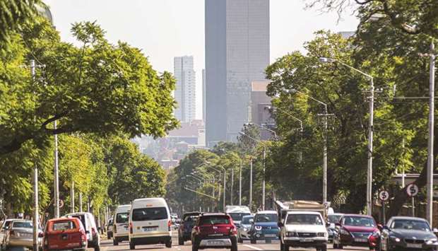 The South African Reserve Bank, the central bank, stands on the skyline in Pretoria (file). The low confidence points to another poor quarter for Africau2019s most-industrialised economy after output contracted a surprising annualised 3.2% in the first three months of the year. That raises the risk of recession, following a slump in 2018, and heightens the threat of another credit-rating downgrade.