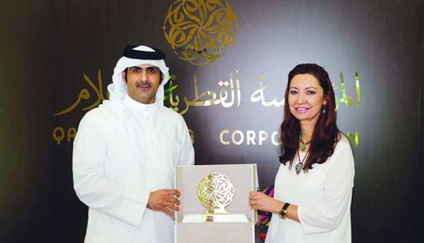 HE chief executive officer of Qatar Media Corporation Sheikh Abdulrahman bin Hamad al-Thani met Monday Spainu2019s ambassador to Qatar Belen Alfaro Hernandez. During the meeting, they discussed the media relations between the two countries and means of enhancing them.