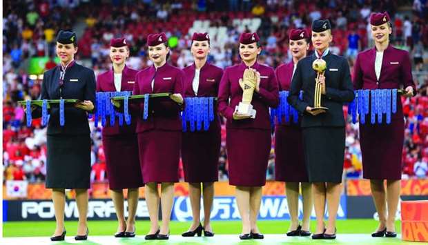 Medals and individual player awards were presented by Qatar Airways cabin crew.