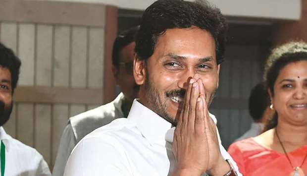 Andhra Pradesh Chief Minister Jaganmohan Reddy arrives to attend an all-party meeting convened by Prime Minister Narendra Modi to discuss the u2018one nation, one electionu2019 proposal in New Delhi yesterday.