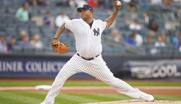 New York Yankees starting pitcher CC Sabathia pitches against the Tampa Bay Rays. (USA TODAY Sports)