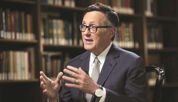 Richard Clarida, vice chairman of the US Federal Reserve, speaks during a Bloomberg Television interview in Washington, DC, yesterday. Claridau2019s description of the current 1.5% inflation rate expected this year as u201ccloseu201d to the Fedu2019s 2% target was in contrast to the views of other policymakers, including Lael Brainard, his colleague on the board of governors.