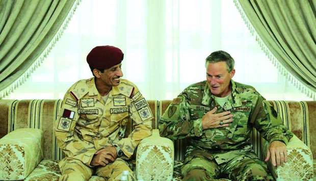 HE the Commander of Joint Special Forces, Major General Hamad bin Abdullah al-Fetais al-Marri met Major General John Mott, director, exercises and training in US Central Command, in Doha on Saturday. During the meeting, they discussed a number of issues of common interest. They also reviewed military relations between the two sides and means of enhancing and developing them.