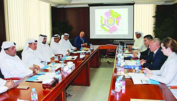 Officials discussing ways to combat the drugs menace and related issues during their meeting in Doha.