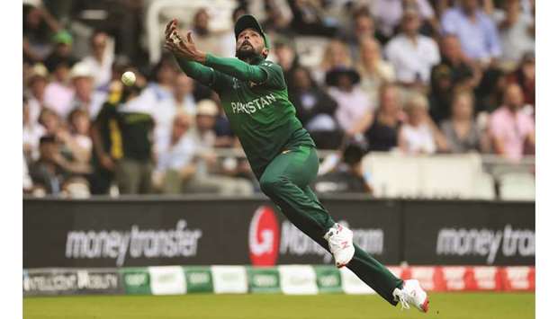 Pakistanu2019s Mohamed Amir drops a catch during the ICC Cricket World Cup match against South Africa at Lordu2019s in London on Sunday. (Reuters)
