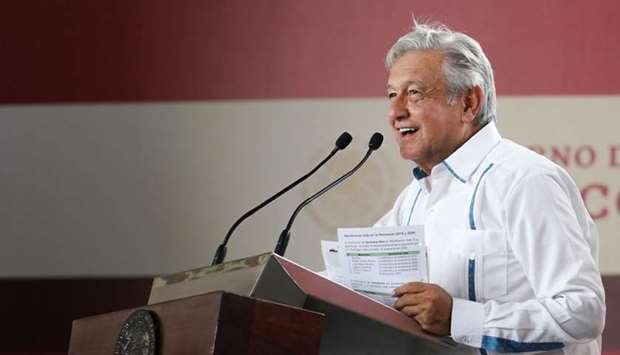 Mexico's President Andres Manuel Lopez Obrador deliver a speech to supporters in Merida, Yucatan, Mexico June 22, 2019