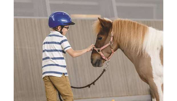 The camp is held for children aged 3-17 and involves 45 minutes of horse-riding lessons.