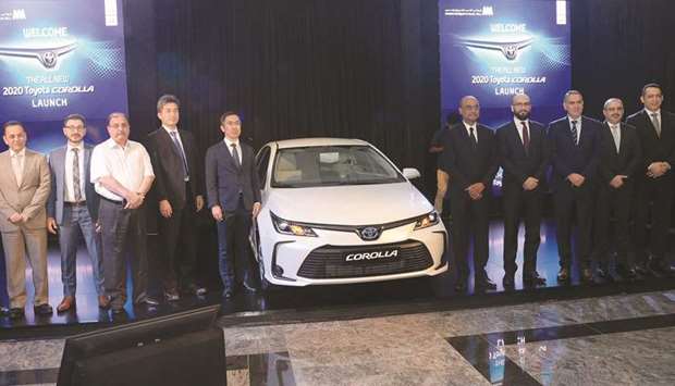 Officials at the launch of all-new Toyota Corolla. PICTURES: Thajudheen