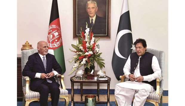 Prime Minister Khan with Afghan President Ghani.
