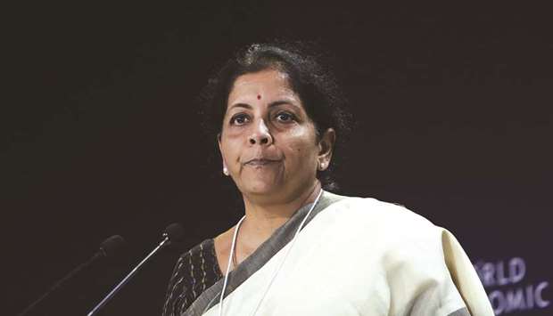 Nirmala Sitharaman, Indiau2019s Finance Minister, pauses while speaking during the World Economic Forum India Economic Summit in New Delhi (file).