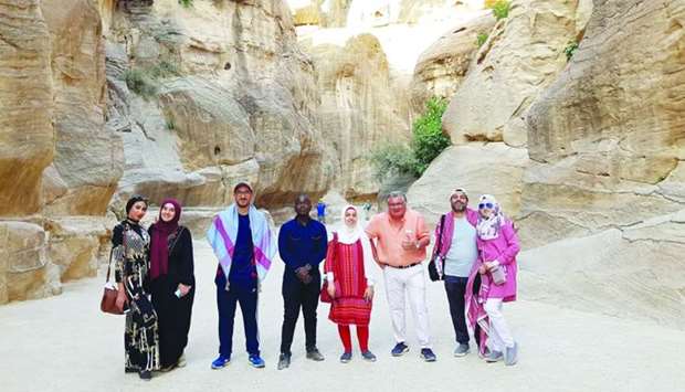 Students led by Dr Tarek Swelim embarked on a trip to visit historical sites in Jordan.