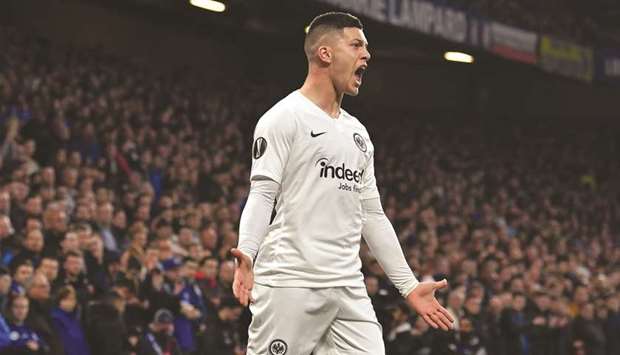 Serbian forward Luka Jovic scored 27 goals in all competitions this season, helping Eintracht Frankfurt to the Europa League semi-finals and seventh place in the Bundesliga. (AFP)