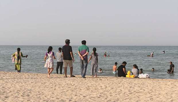 Destinations such as Al Wakrah Family Beach received a large number of visitors yesterday.  PICTURE: Shaji Kayamkulam