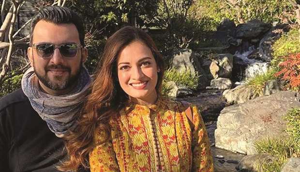 LIFE PARTNER: Dia Mirza tied the knot with her long-term beau Sahil Sangha, Bollywood director and producer, in 2014.
