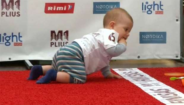 Lithuanian babies crawl to glory despite lockdown (file photo)