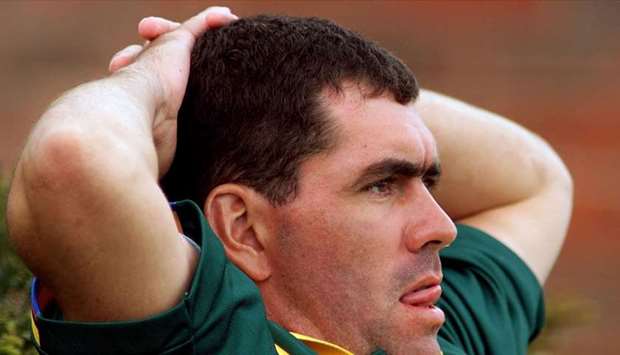 Hanse Cronje watching his team play on May 11, 1999. (Reuters)