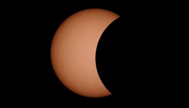 A partial solar eclipse. File picture