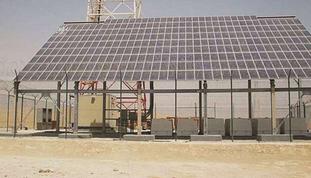 A solar power generating facility in Qatar (file). Qatar may transform itself into a world leader in solar technology,  Oxford Business Group has said in a report.