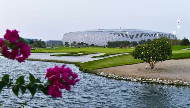 The Education City Stadium is bordered by the lushness of the Educaton City Golf Club. PICTURE: Noushad Thekkayil