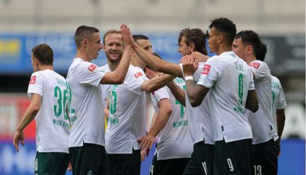 Werder Bremen are second-bottom and in danger of losing their status as the club with the most years spent in Germanyu2019s top flight. (AFP)