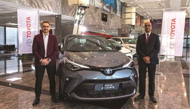 R K Murugan (right) and Firas Mufti with the new Toyota C-HR.