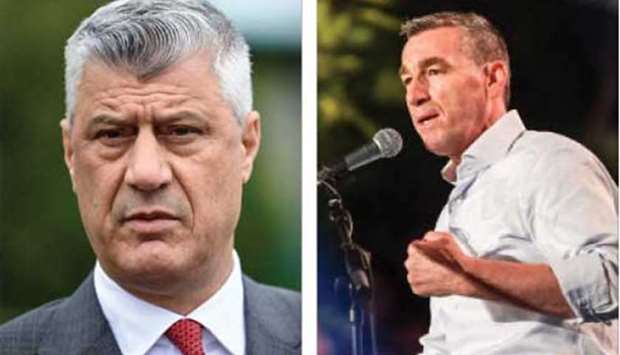 Thaci (left) and Veseli... indicted