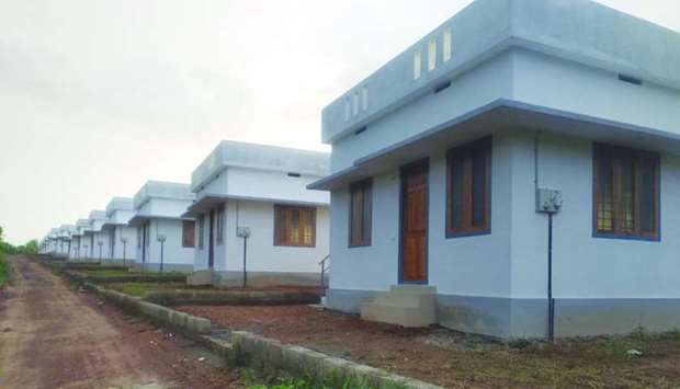 Some of the houses constructed on land donated by Iqbal.