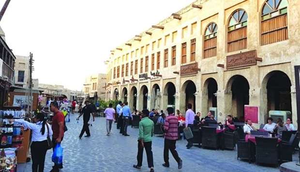 Souq Waqif- File picture. Restaurants at Souq Waqif, Souq Al Wakra, The Pearl-Qatar, Katara - the Cultural Village, restaurants and kiosks in sports clubs/tourist places, Qatar Museums, AlHazm and Msheireb are allowed to to resume operations