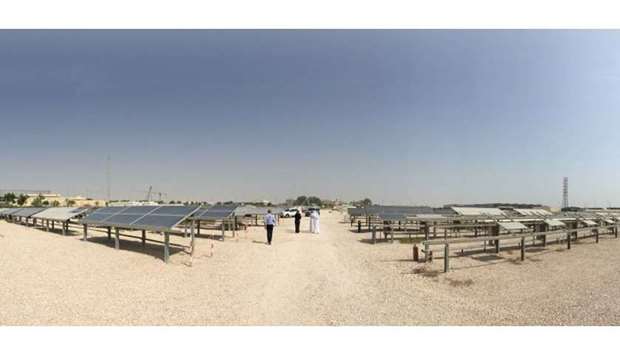 A view of Total's solar research zone at the Outdoor Test Facility