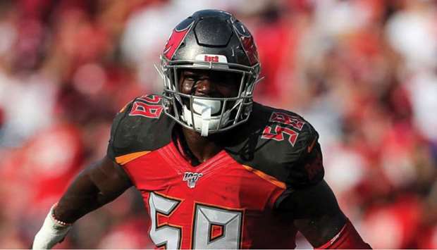 Shaquil Barrett joined the Tampa Bay Buccaneers last offseason on a one-year, $4mn deal. (TNS)