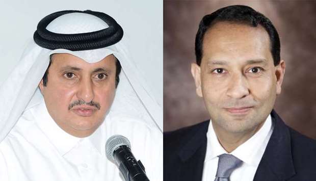 Qatar Chamber chairman Sheikh Khalifa bin Jassim al-Thani and Chamber of Commerce senior vice president for Middle East and Turkey Affairs Khush Choksy