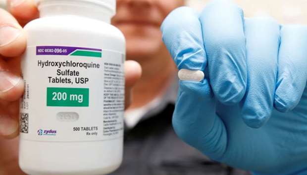 Hydroxychloroquine drug being displayed by a pharmacist at the Rock Canyon Pharmacy in Provo, Utah, US