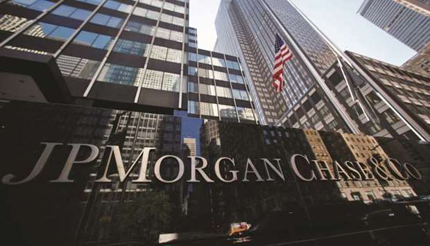 The headquarters of JP Morgan Chase & Co in New York. Banks including JPMorgan and Credit Suisse have started selling some of the debt that got stuck on their books during the pandemic, as Europeu2019s credit markets continue to rally.