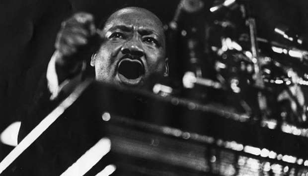 BLAST FROM THE PAST: Martin Luther King speaking at Vermont Avenue Baptist Church in Washington in 1968.