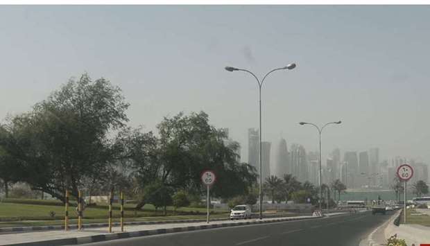 Dusty and windy conditions that prevailed Friday also in Doha. PICTURE: Shaji Kayamkulam