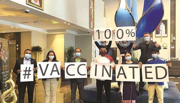 Centara West Bay Hotel & Residences Doha announced Wednesday that all its full-time employees have been fully vaccinated against the coronavirus (Covid-19).