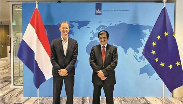 The message was delivered by Ambassador of Qatar to the Netherlands Abdullah bin Hussein al-Jaber, during a meeting with Director for North Africa and Middle East in the Netherlands' Ministry of Foreign Affairs Marc Gerritsen.