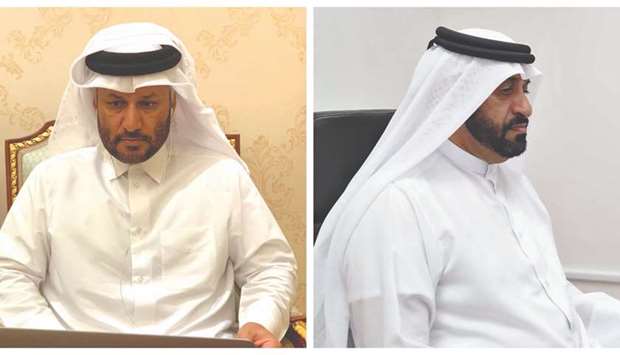 HE Nasser bin Ahmed al-Maliki, left, and HE Mubarak bin Saif al-Mansouri