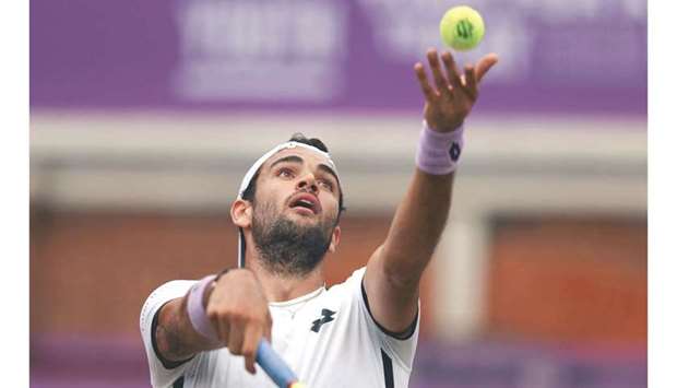 Italyu2019s Matteo Berrettini had beaten Andy Murray the round before at Queenu2019s. (AFP)