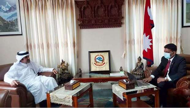 Nepalese Deputy Prime Minister and Minister of Foreign Affairs meets Qatar's Ambassador